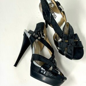 Michael kors strappy platform heels